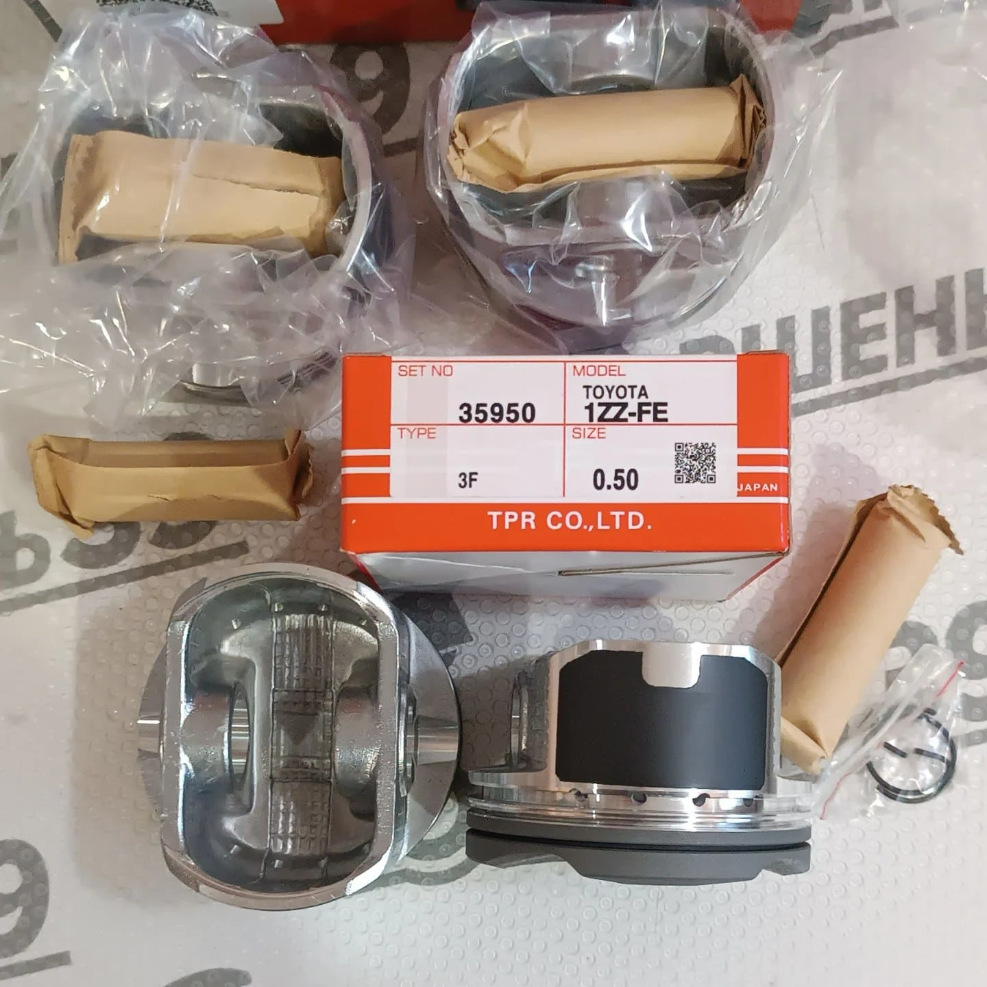Поршни двигателя ремонт +0.50 TOYOTA 1ZZFE 3ZZFE 13101-22170 13101-22140