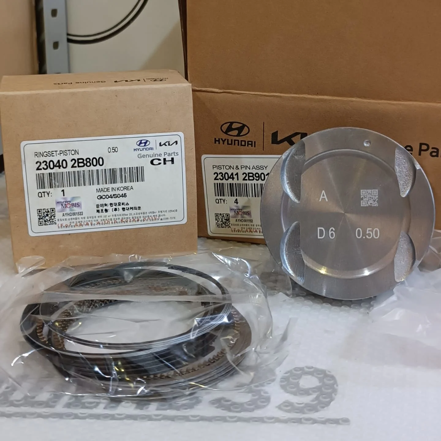 Комплект поршневых колец 050 Hyundai Kia G4FG G4FC 23040-2B800